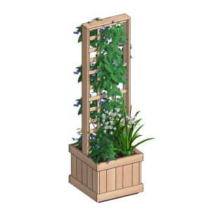 Klimplantenbak voor groen balkon en groen dakterras
